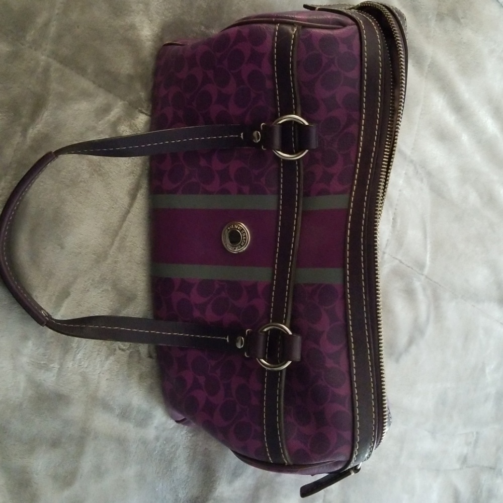 Purple Coach bag
